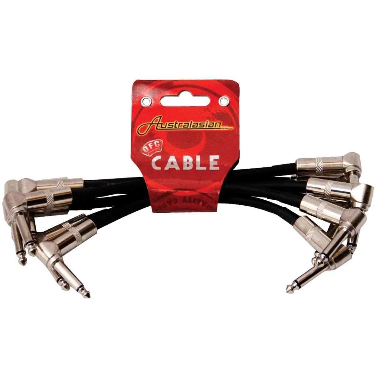 Guitar Patch Cables Right Angle 6 Pack 6 Inch