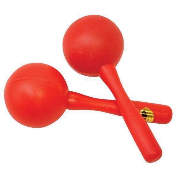 Maracas 8 Quarter Inch Plastic Red Pair