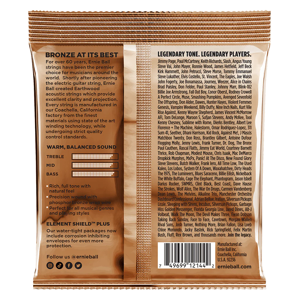 Ernie Ball Earthwood Medium Phosphor Bronze Acoustic Guitar Strings - 13-56 Gauge - Image 2