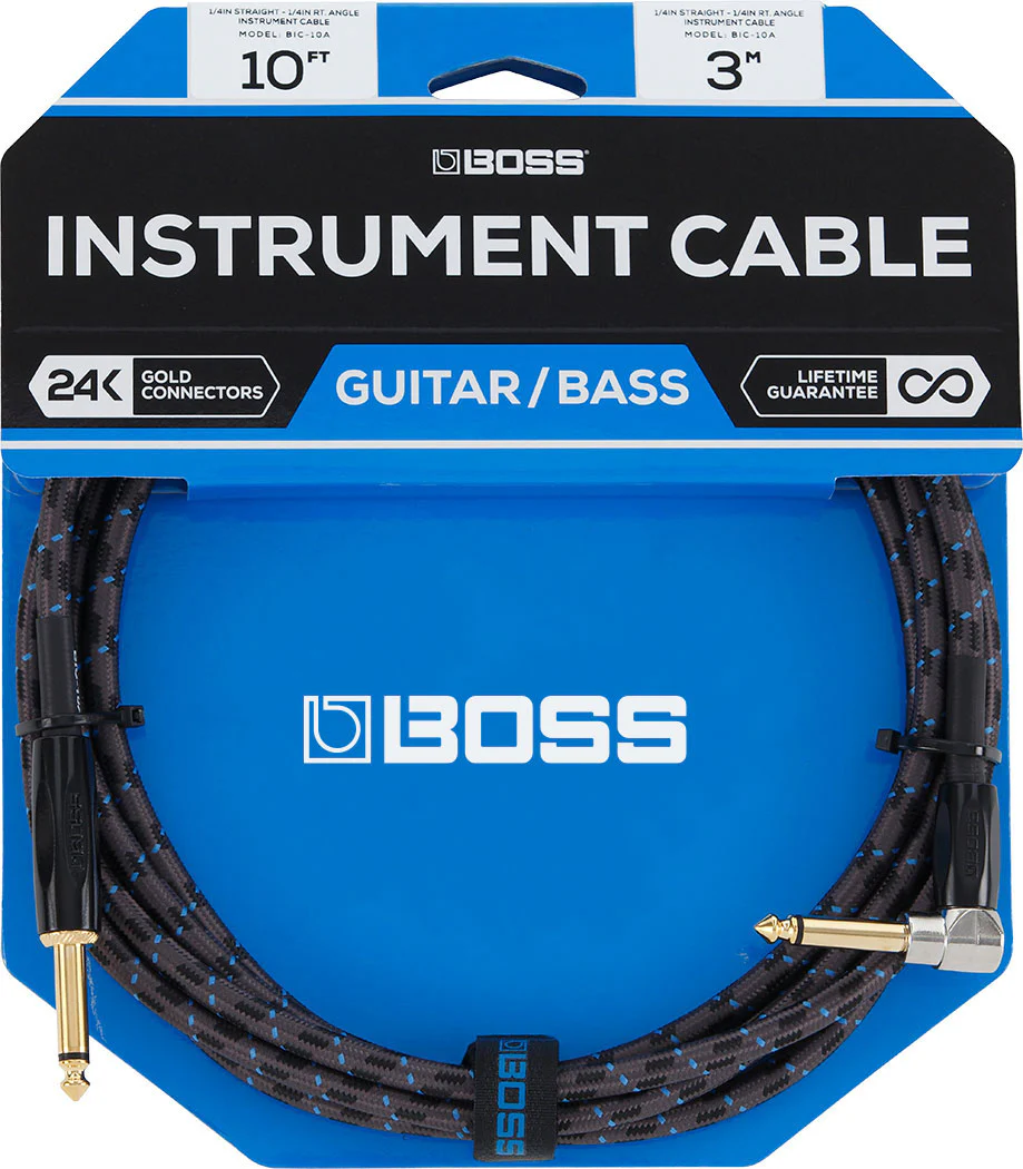 Boss BIC-15A Instrument Cable 15ft AS 15ft / 4.5m - Angled/Straigh - Image 2