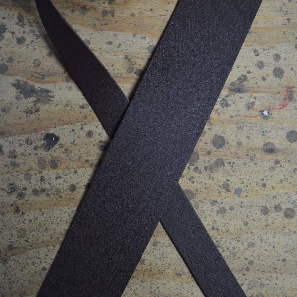 Colonial Leather 2.5 Inch Brown Leather Guitar Strap