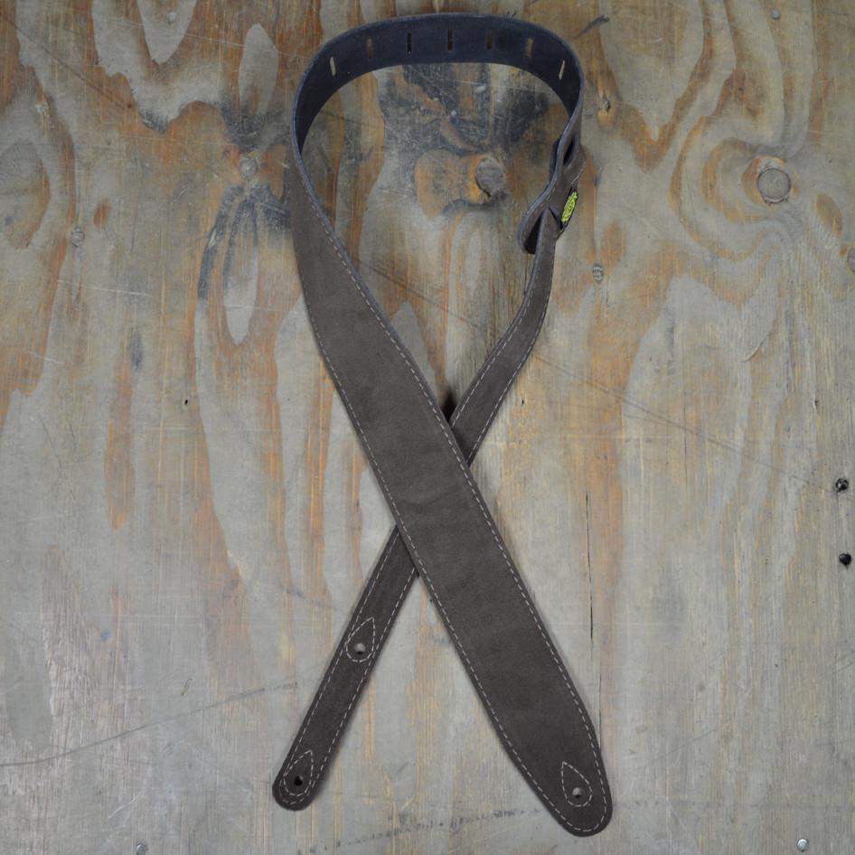 Colonial Leather Guitar Strap Double Suede Brown