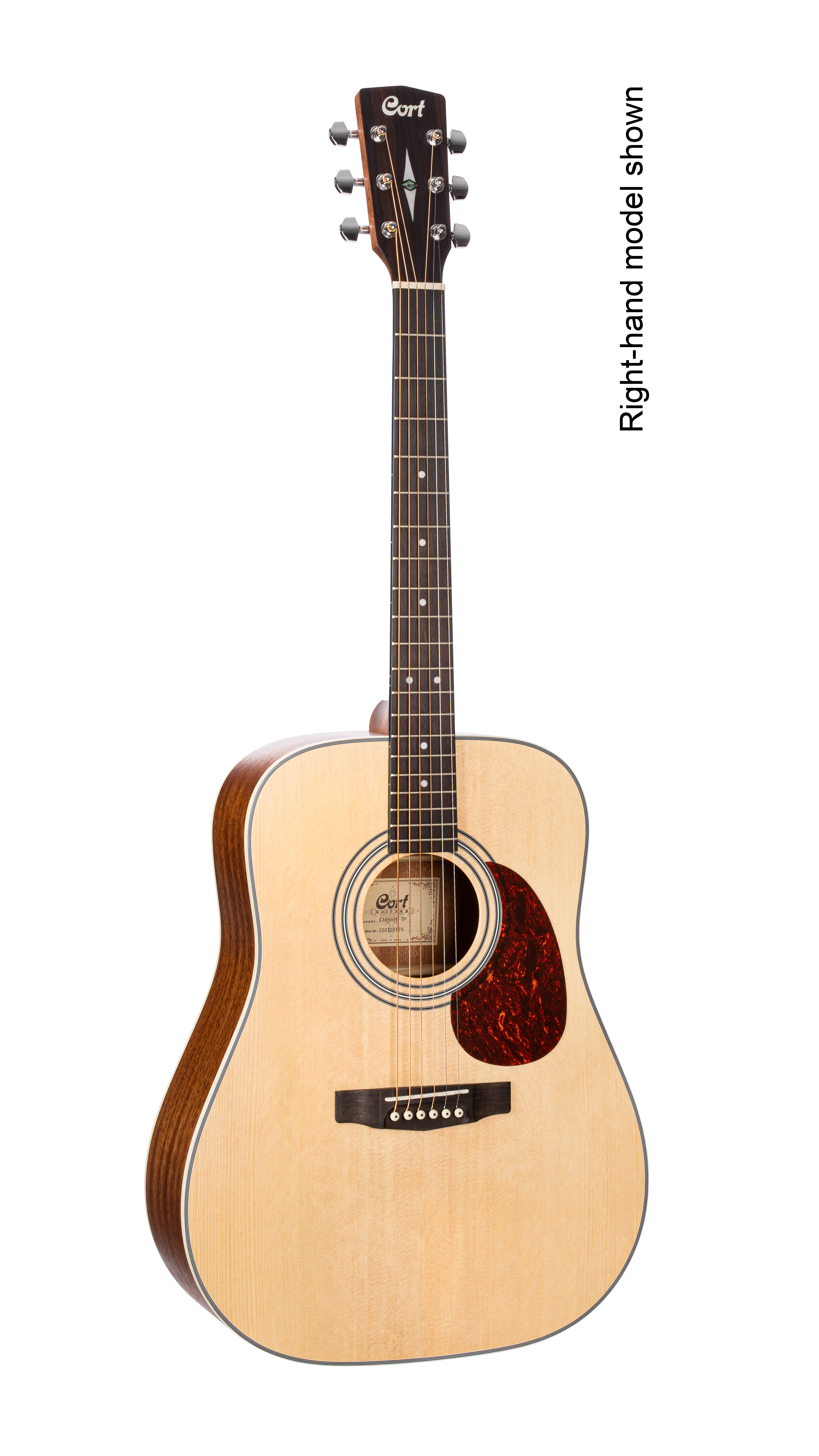 Cort Earth 70 LH OP Dreadnought Guitar LEFT HAND Open Pore