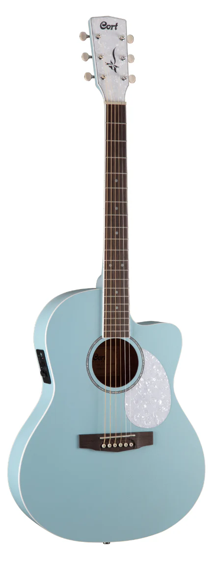 Cort Jade Classic Small Body Guitar with pickup - Sky Blue