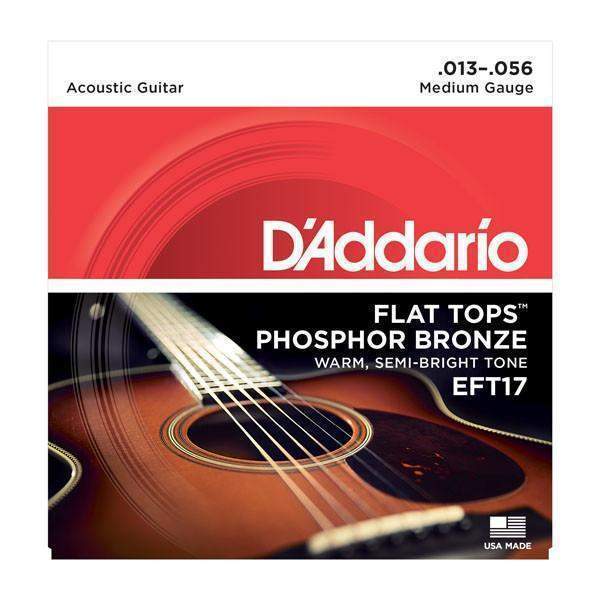DAddario Eft17 Flat Tops Phosphor Bronze Acoustic Guitar Strings 13 56