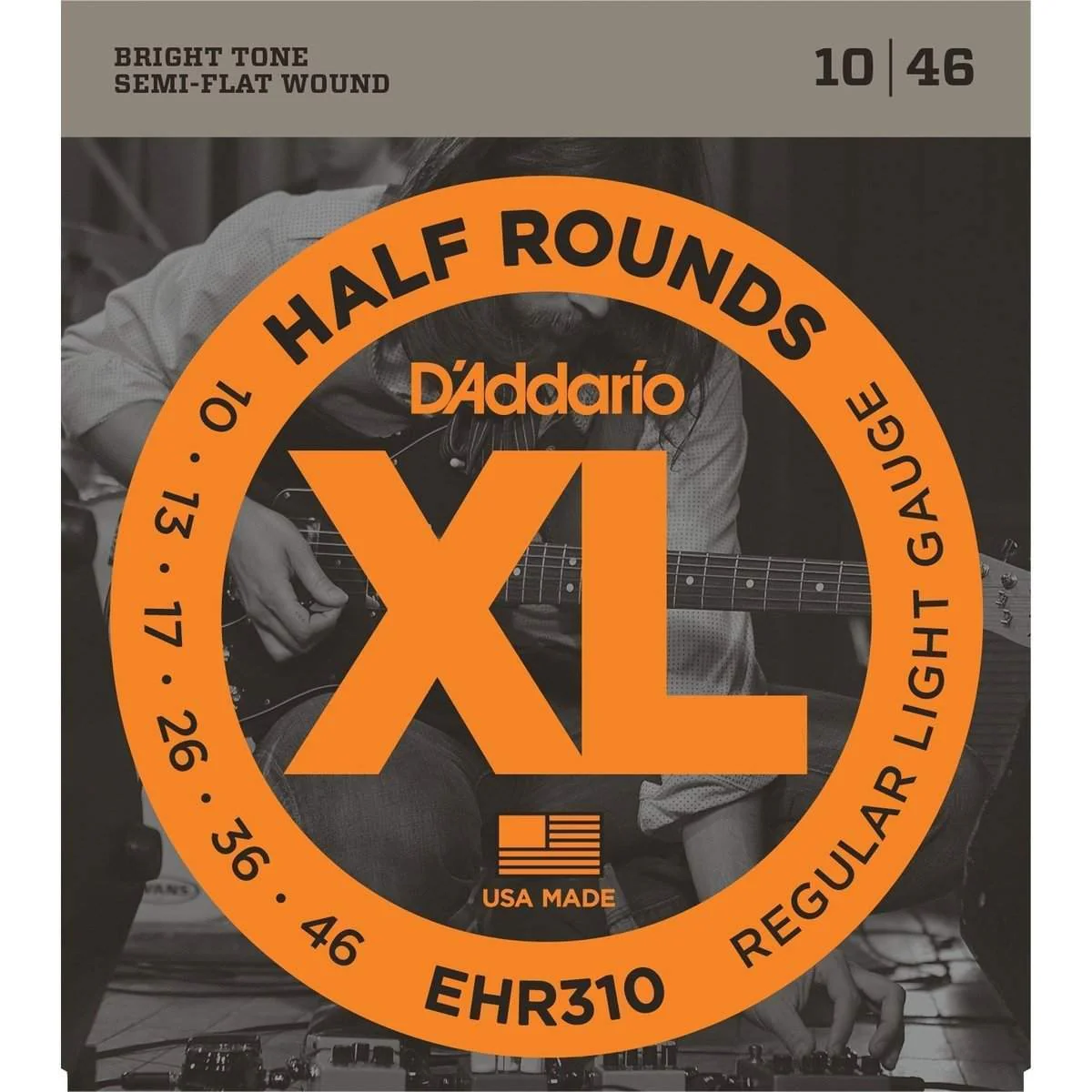 DAddario Ehr310 Half Round Electric Guitar Strings Regular Light 10 46