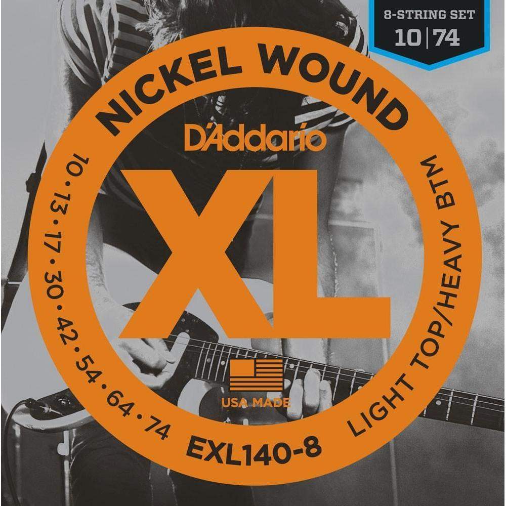 DAddario Exl140 8 8 String Nickel Wound Electric Guitar Strings Light Top Heavy Bottom 10 74