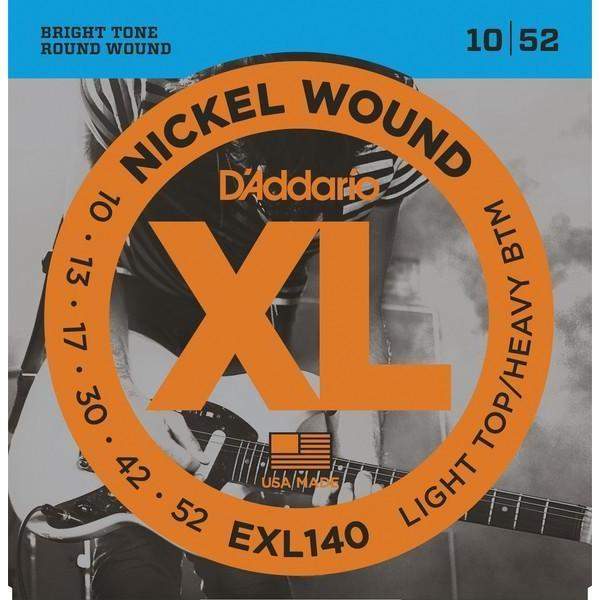 DAddario Exl140 Nickel Wound Electric Guitar Strings Light Top Heavy Bottom 10 52