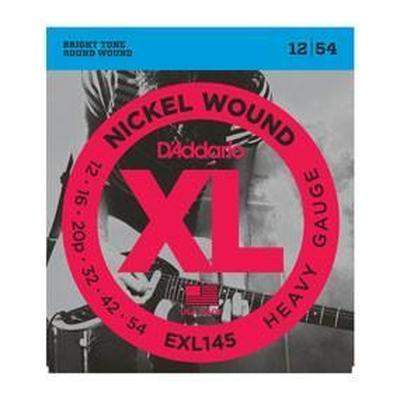 DAddario Exl145 Nickel Wound Electric Guitar Strings Heavy 12 54 With Plain Steel 3Rd