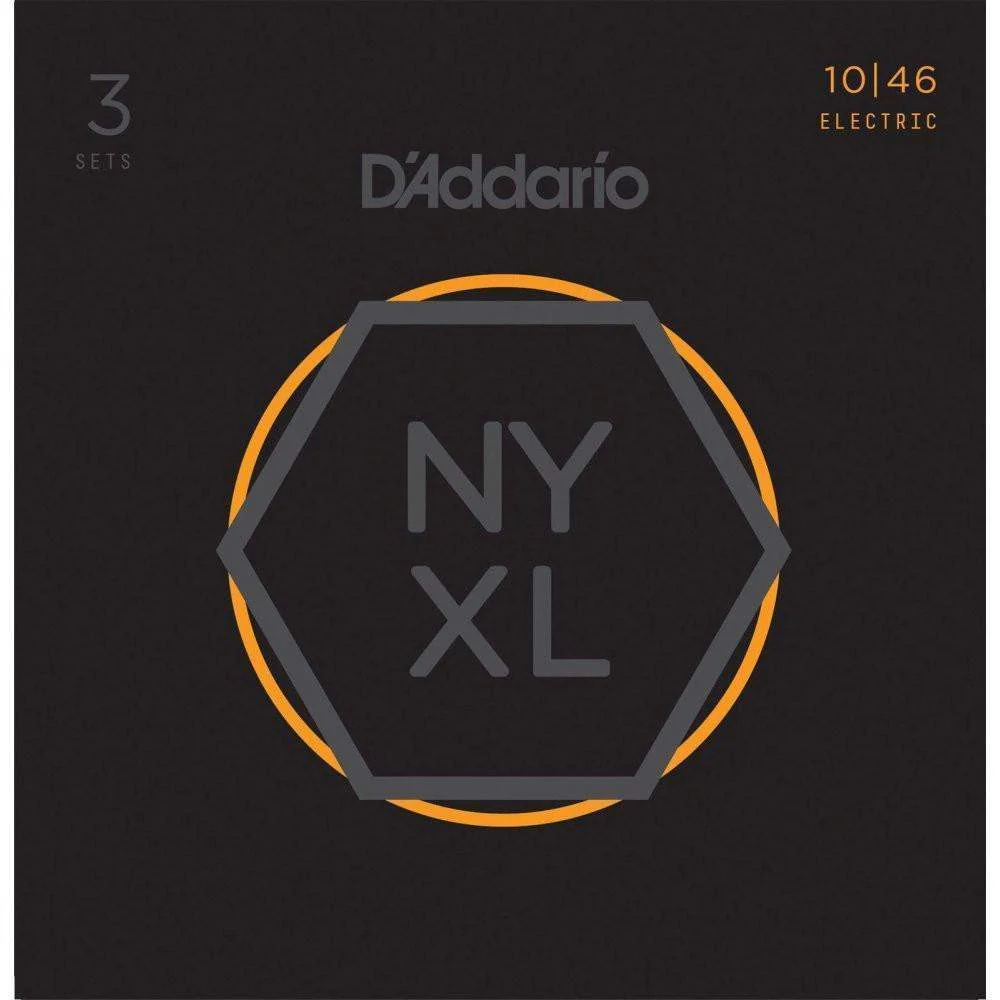 DAddario Nyxl1046 3P Nickel Wound Electric Guitar Strings Regular Light 10 46 3 Sets