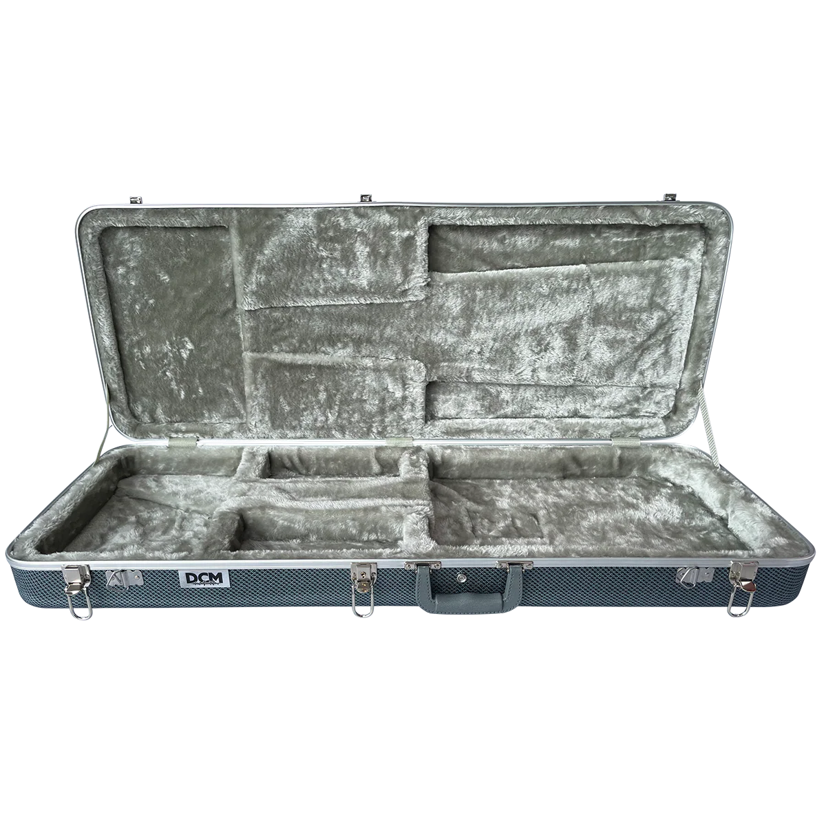 DCM EC2C ABS / Fibre Deluxe Electric Guitar Case Dark Silver Lining - Image 2