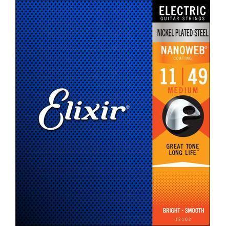 Elixir Electric Guitar Strings Nanoweb Medium 11 49