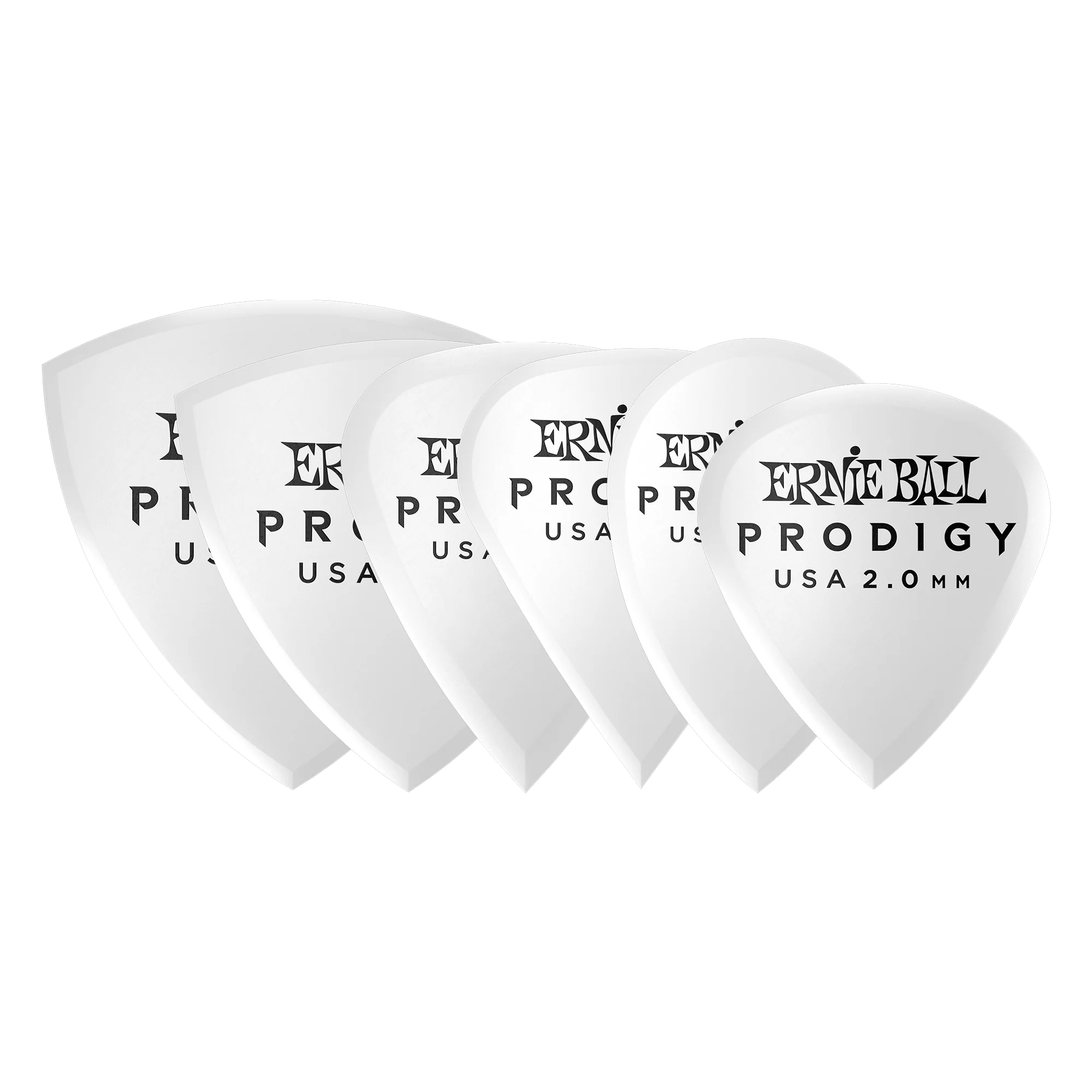 Ernie Ball 2.0Mm White Multipack Prodigy Picks 6-Pack