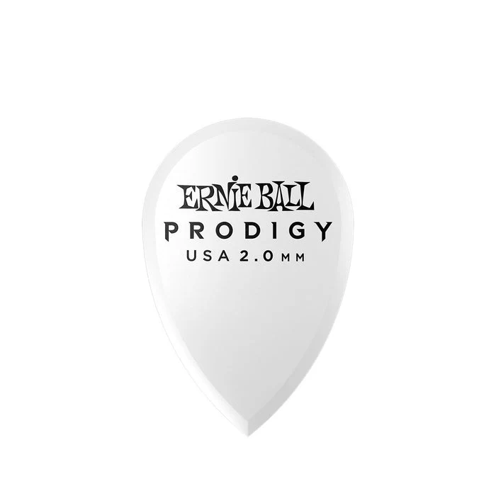 Ernie Ball 2.0Mm White Teardrop Prodigy Picks 6-Pack
