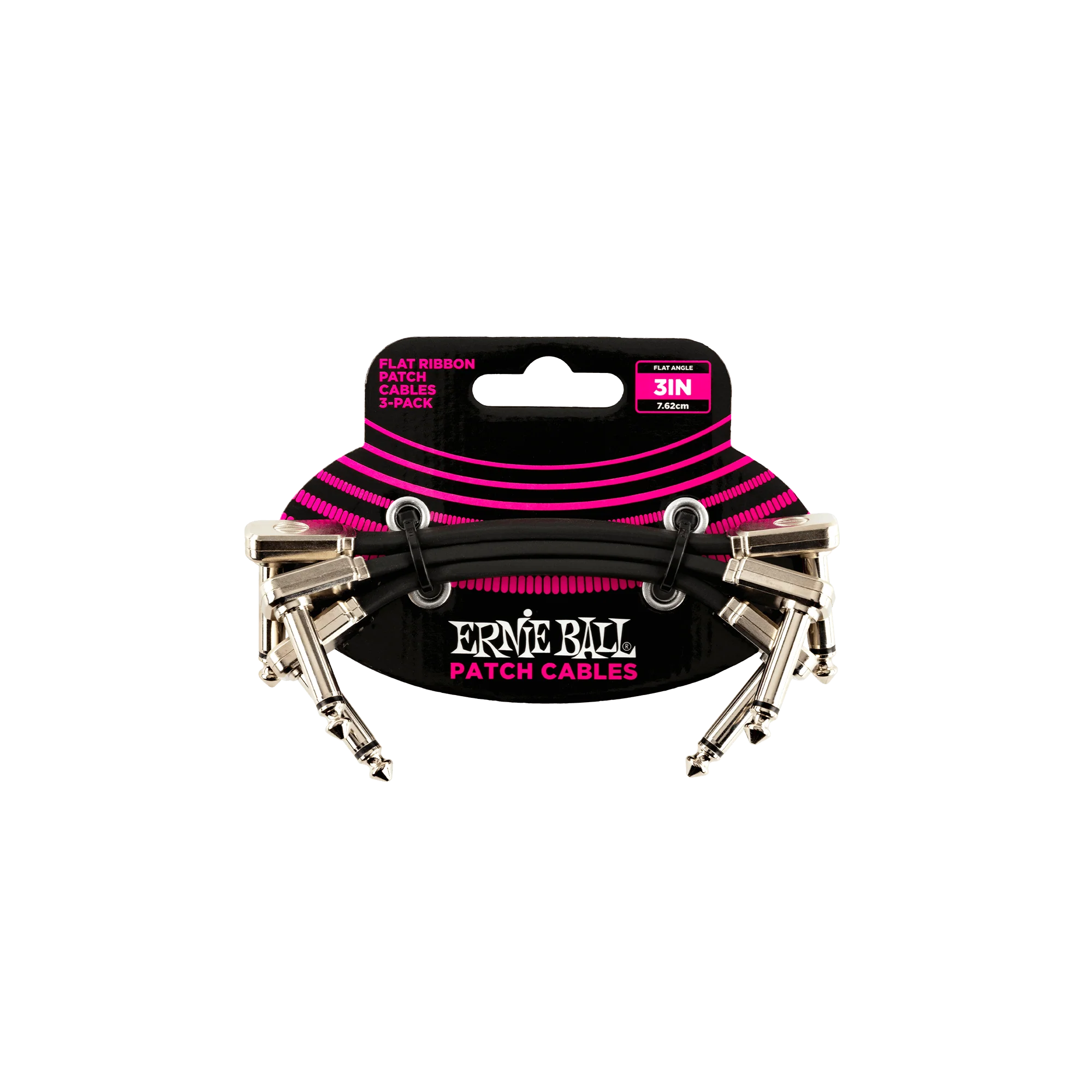Ernie Ball 3 Flat Ribbon Patch Cable 3-Pack
