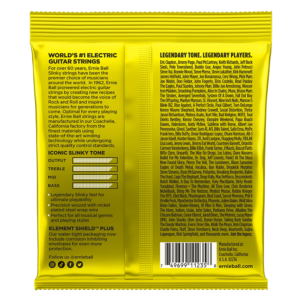 Ernie Ball Beefy Slinky Nckl Wnd Elec Gtr Strings 3 Pk 11 54 - Image 2