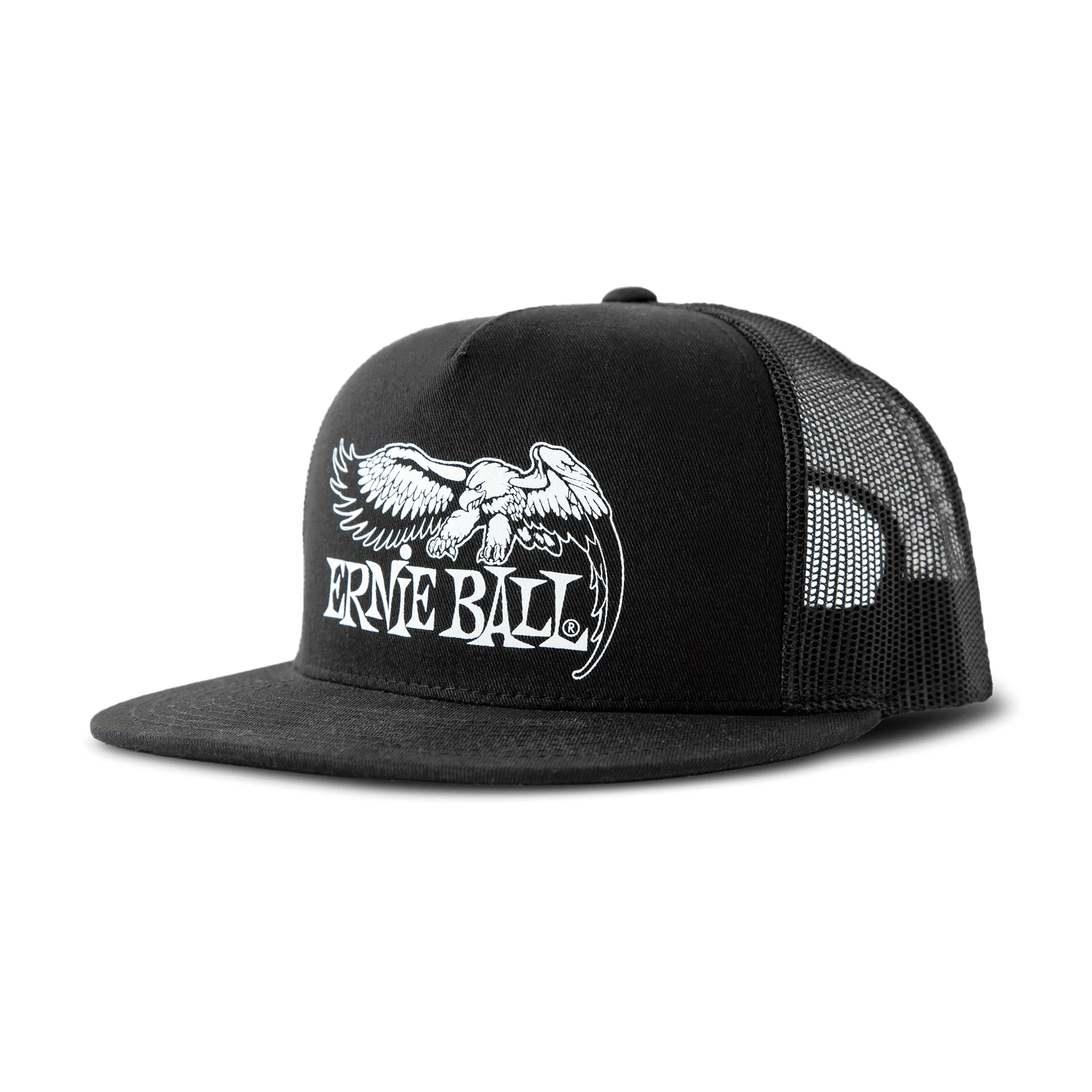 Ernie Ball Black With White Eagle Logo Hat