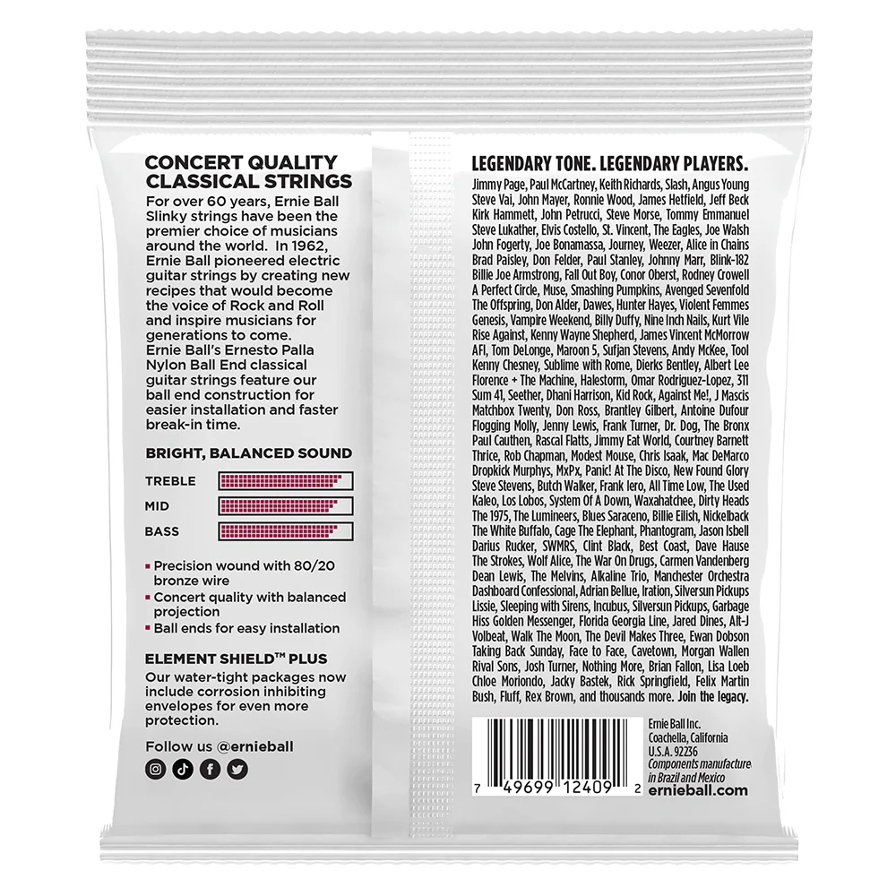 Ernie Ball Ernesto Palla Black & Gold Ball-End Nylon Classical Guitar Strings - Image 2