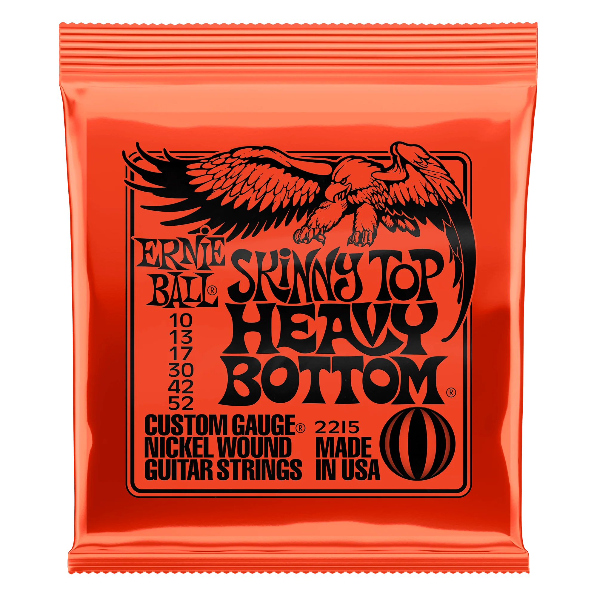 Ernie Ball Skinny Top Heavy Bottom Slinky Nickel Wound Electric Guitar Strings - 10-52 Gauge