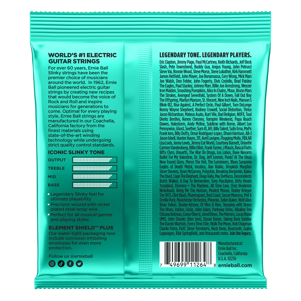Ernie Ball Not Even Slinky Nickel Wound Electric Guitar Strings - 12-56 Gauge - Image 2