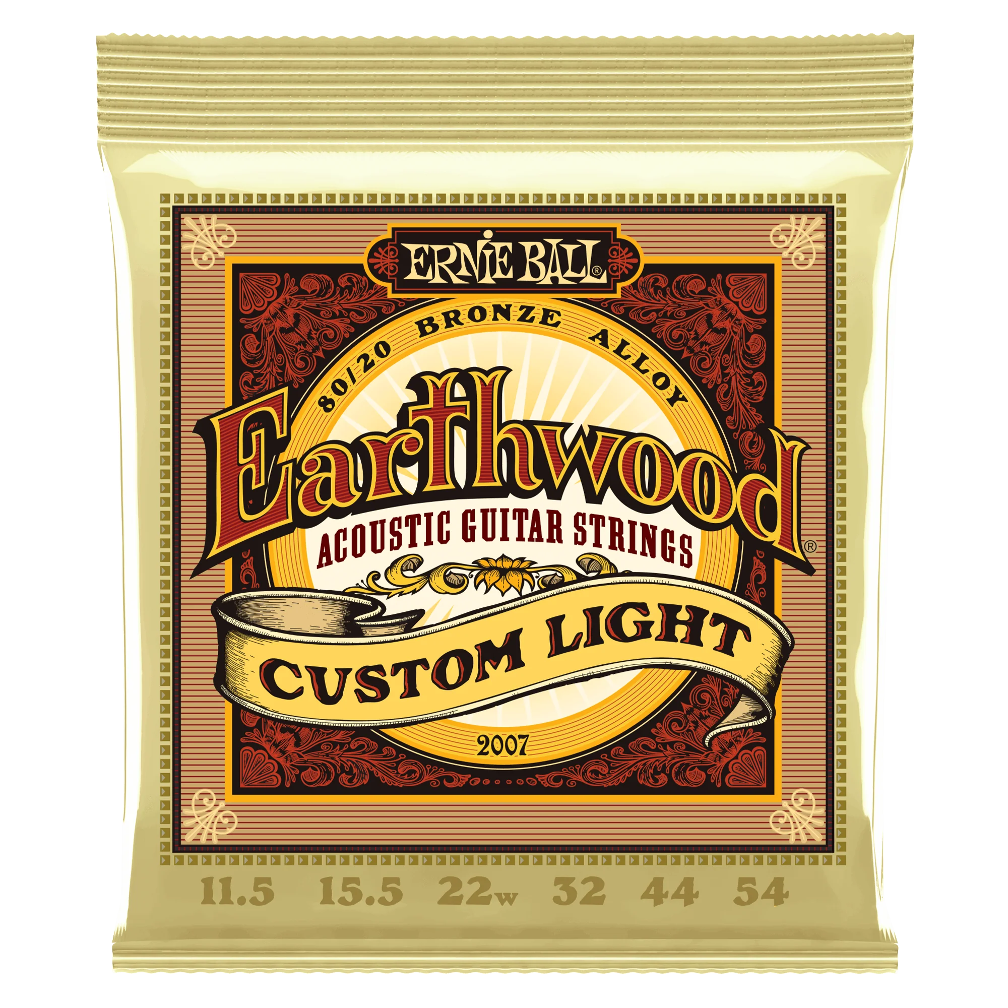 Ernie Ball Erthwd Custom Light 8020 Brnz Ac Gtr Strings 11.5 54