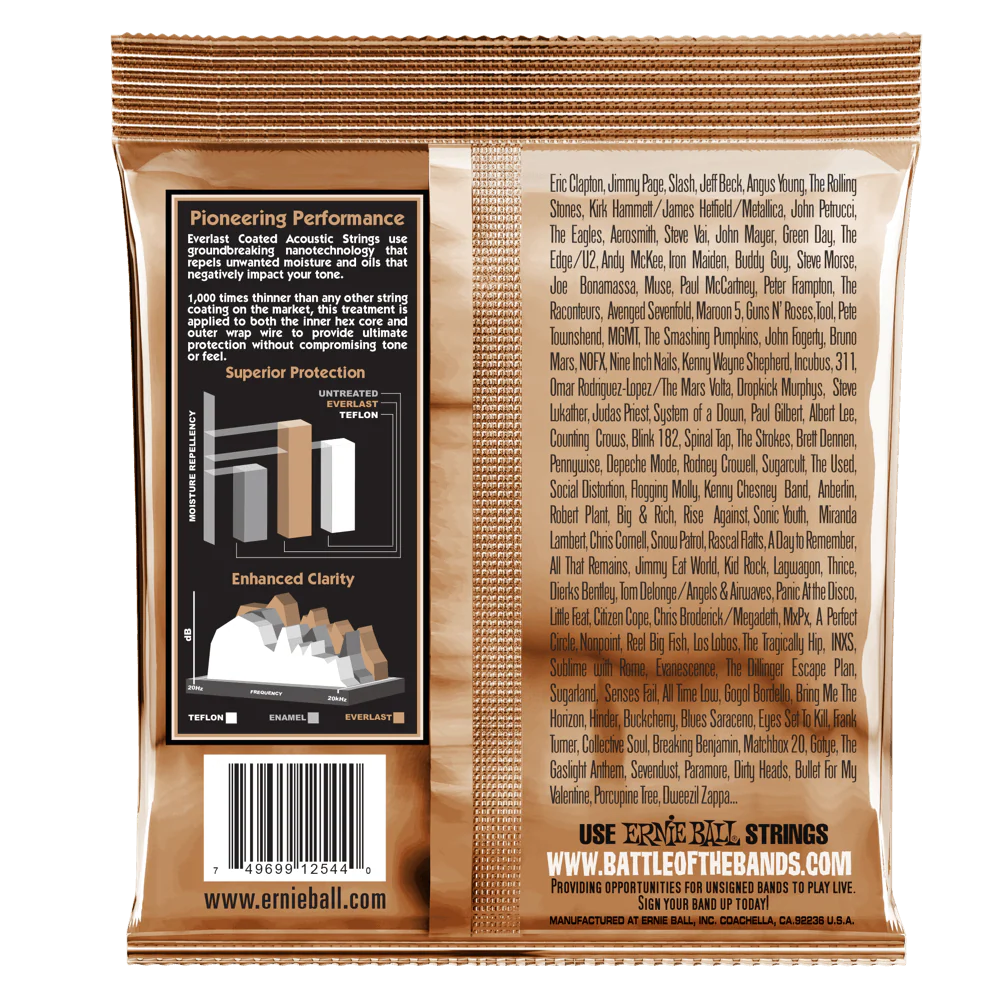 Ernie Ball Everlast Medium Coated Phosphor Bronze Acoustic Guitar Strings - 13-56 Gauge - Image 2