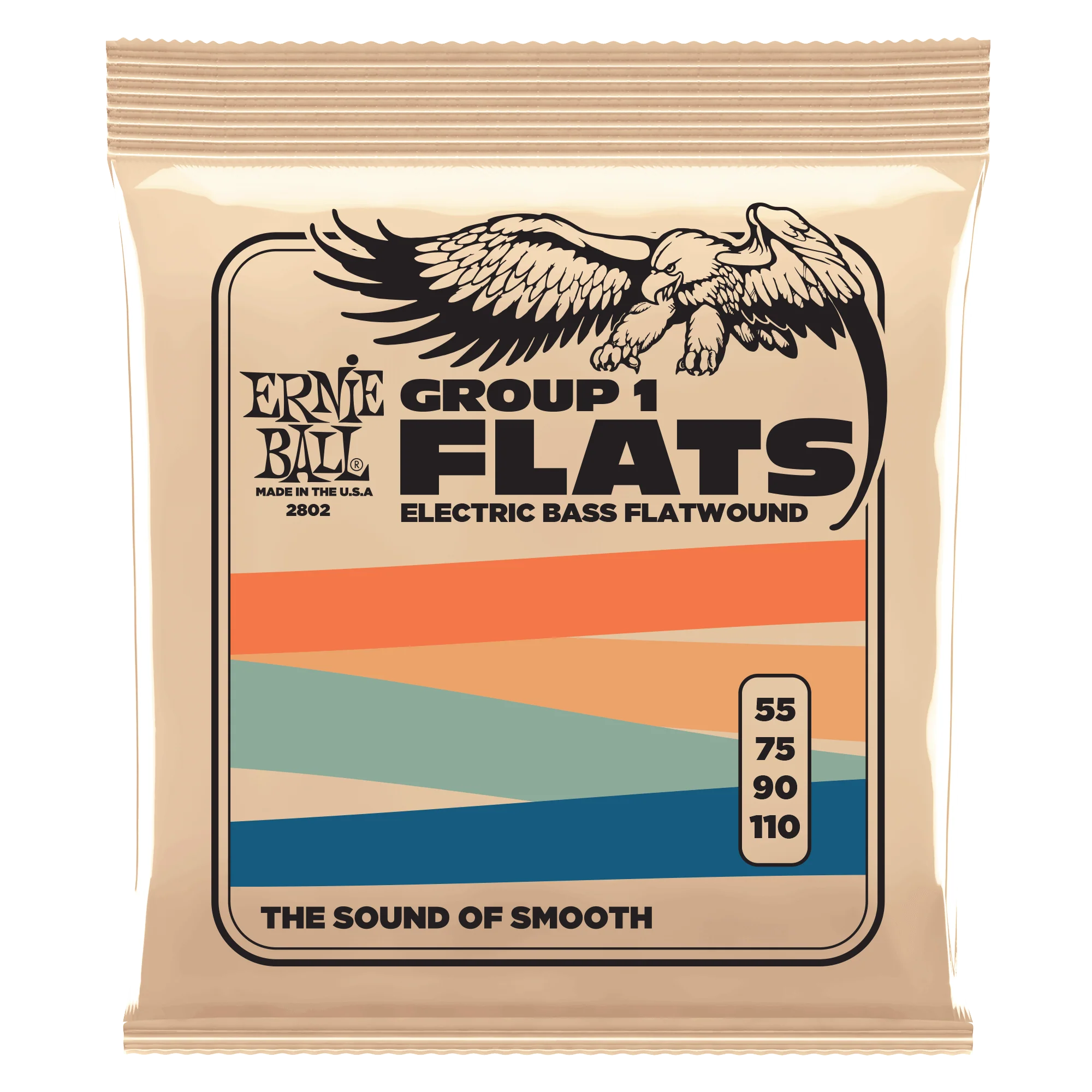 Ernie Ball Flatwound Group I Electric Bass Strings - 55-110 Gauge