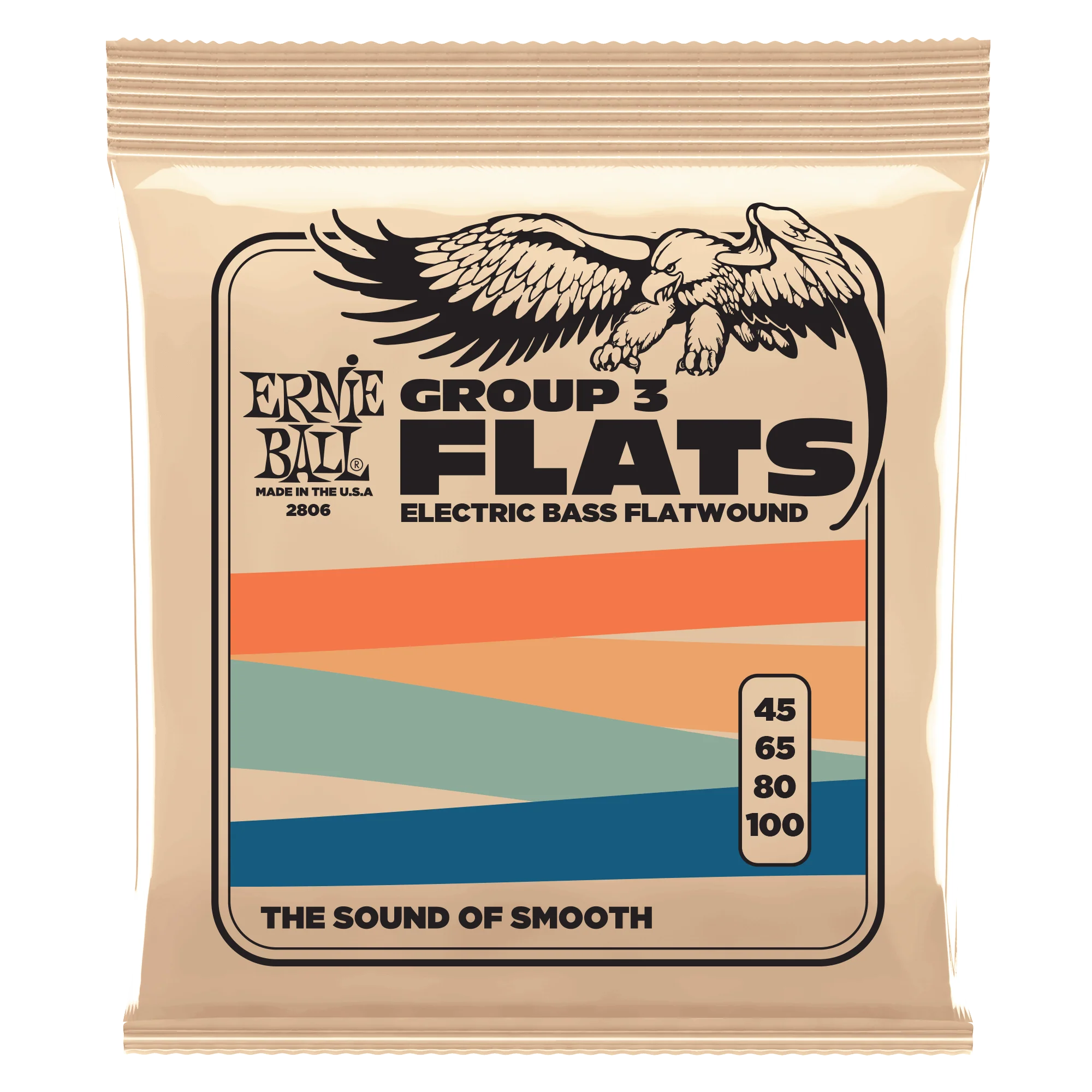 Ernie Ball Flatwound Group Iii Electric Bass Strings - 45-100 Gauge