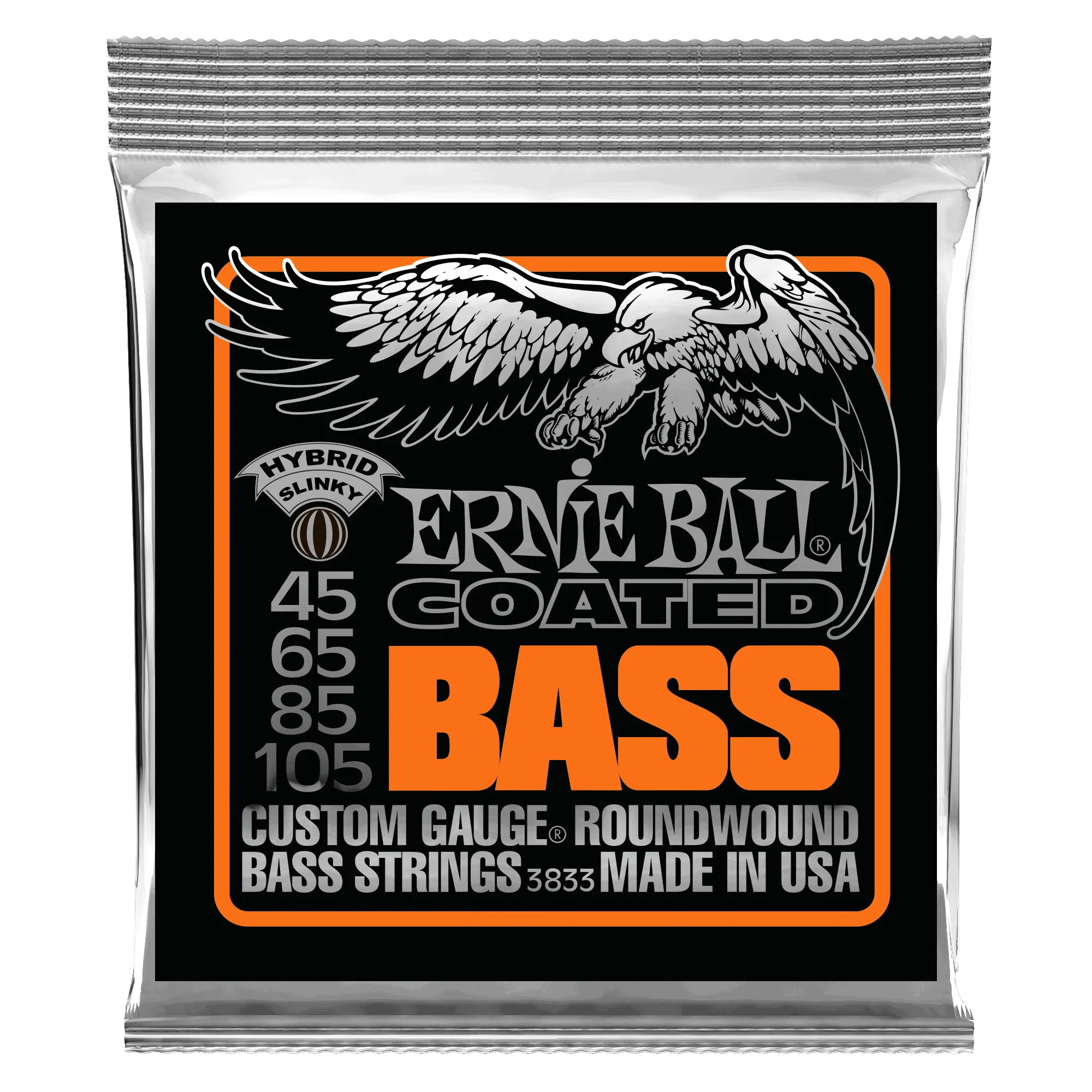 Ernie Ball Hybrid Slinky Coated Electric Bass Strings - 45-105 Gauge