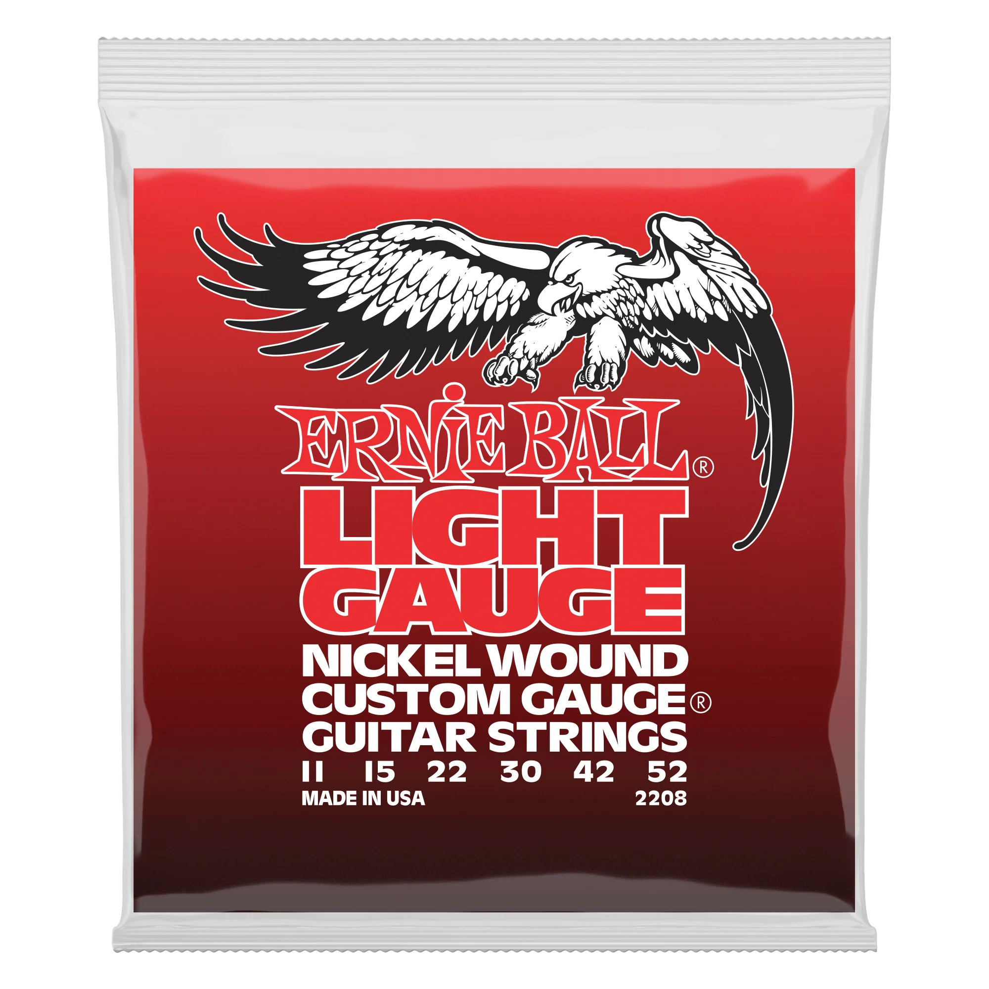 Ernie Ball Light Nickel Wound W/ Wound G Electric Guitar Strings - 11-52 Gauge