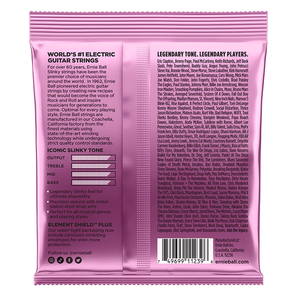 Ernie Ball Mega Slinky Nckl Wnd Elec Gtr Strings 3 Pk 10.5 48 - Image 2