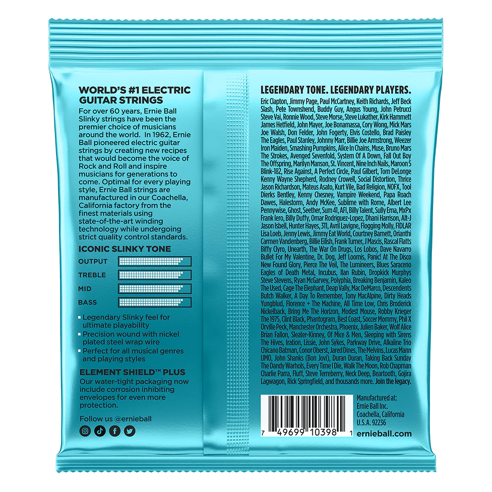 Ernie Ball Mighty Slinky Nickel Wound Electric Guitar Strings 8.5 - 40 Gauge - Image 2