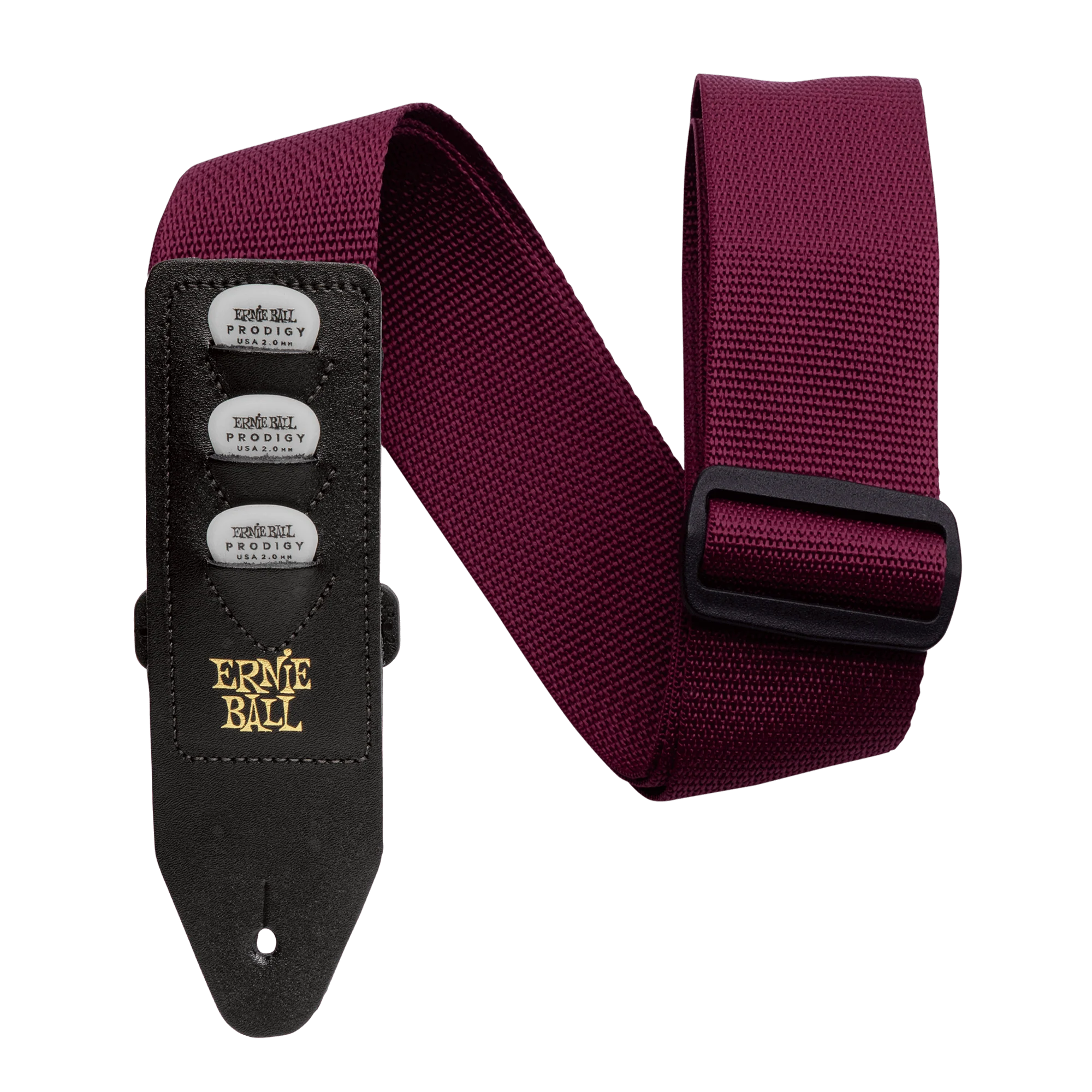 Ernie Ball Pickholder Strap Burgundy
