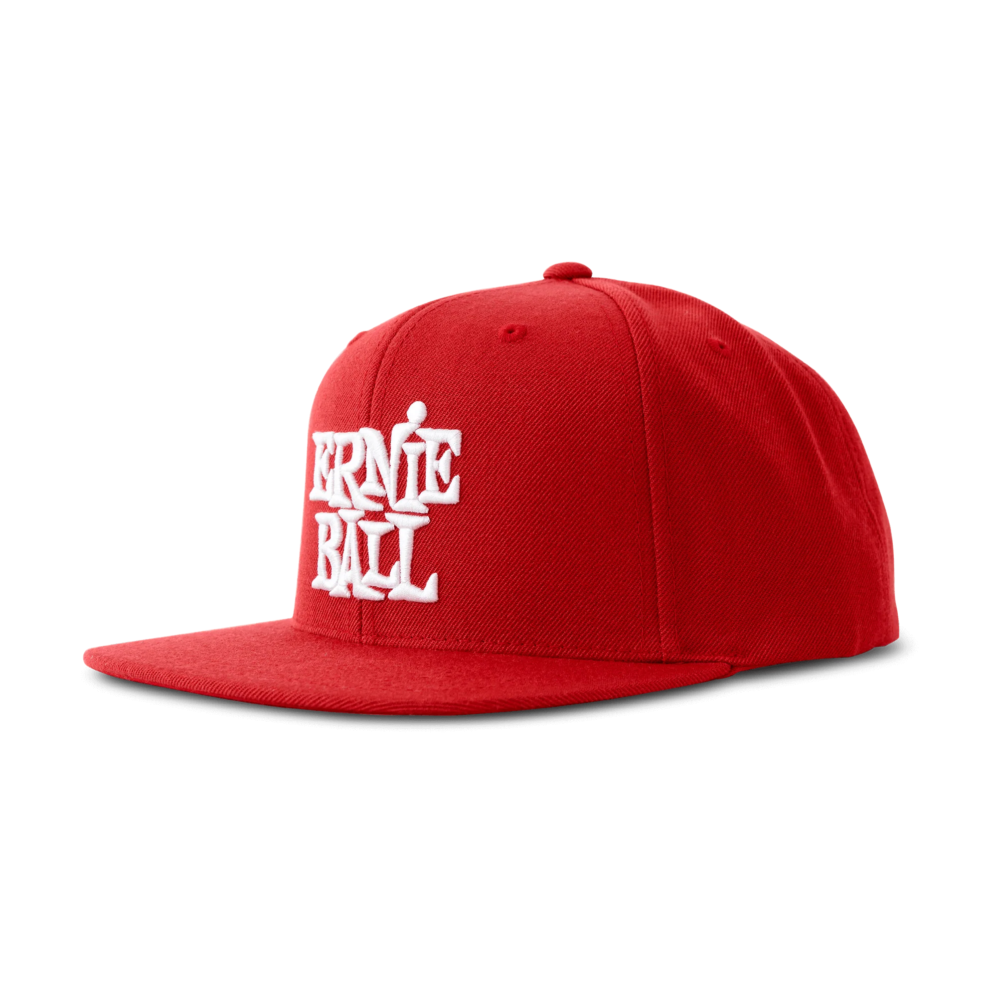 Ernie Ball Red With White Stacked Logo Hat