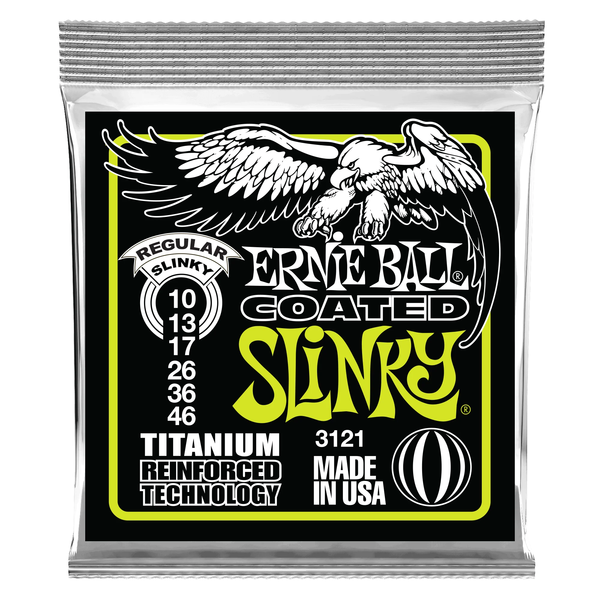 Ernie Ball Regular Slinky Coated Titanium Rps Electric Guitar Strings - 10-46 Gauge