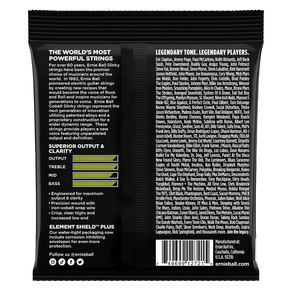 Ernie Ball Regular Slinky Cobalt Electric Guitar Strings - 10-46 Gauge - Image 2