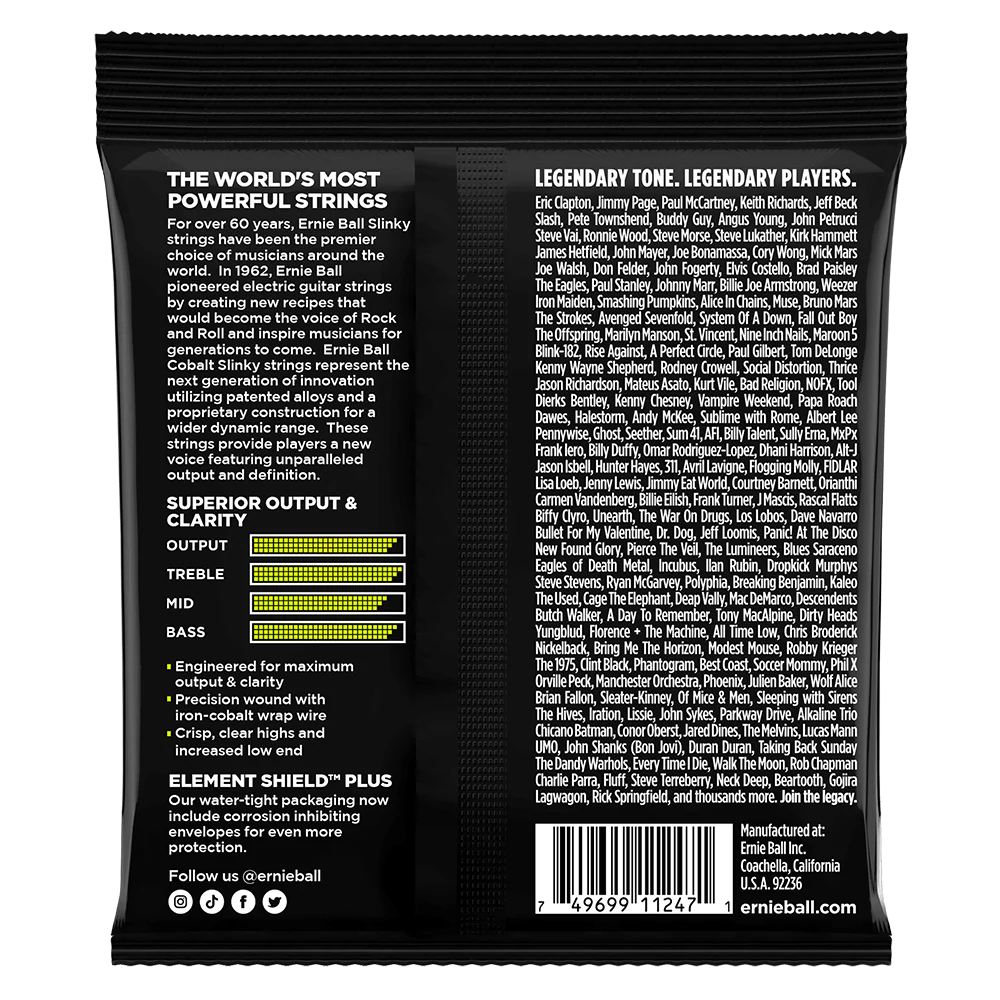 Ernie Ball Regular Slinky Cobalt Electric Guitar Strings 3 Pack - 10-46 Gauge - Image 2
