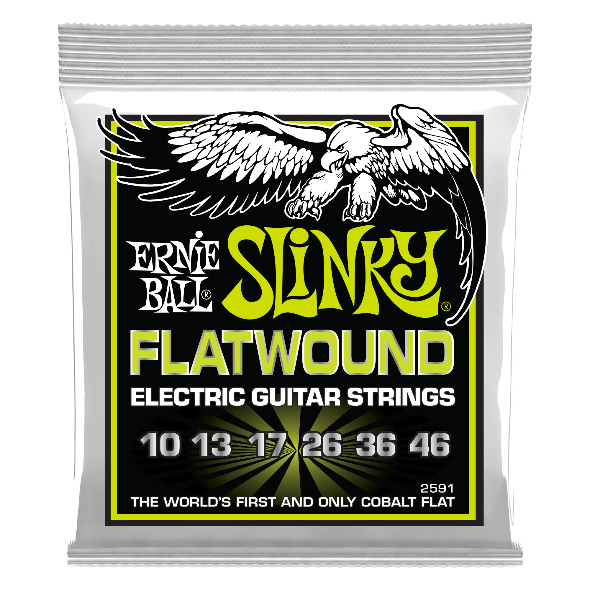 Ernie Ball Regular Slinky Flatwound Electric Guitar Strings - 10 - 46 Gauge