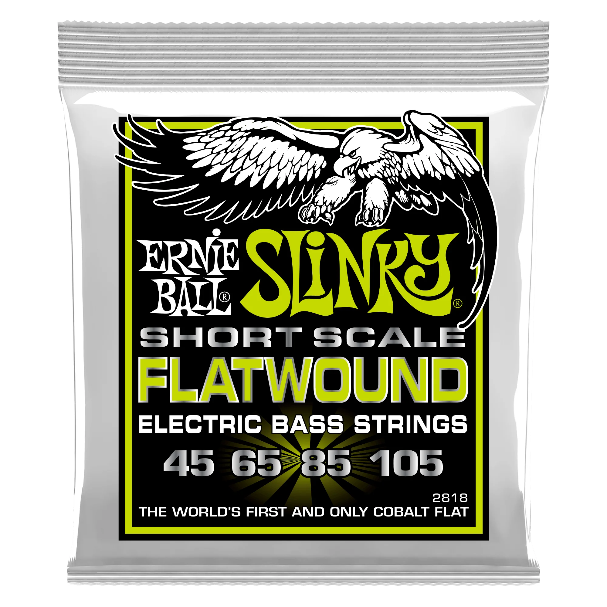 Ernie Ball Regular Slinky Flatwound Short Scale Electric Bass Strings 45-105 Gauge