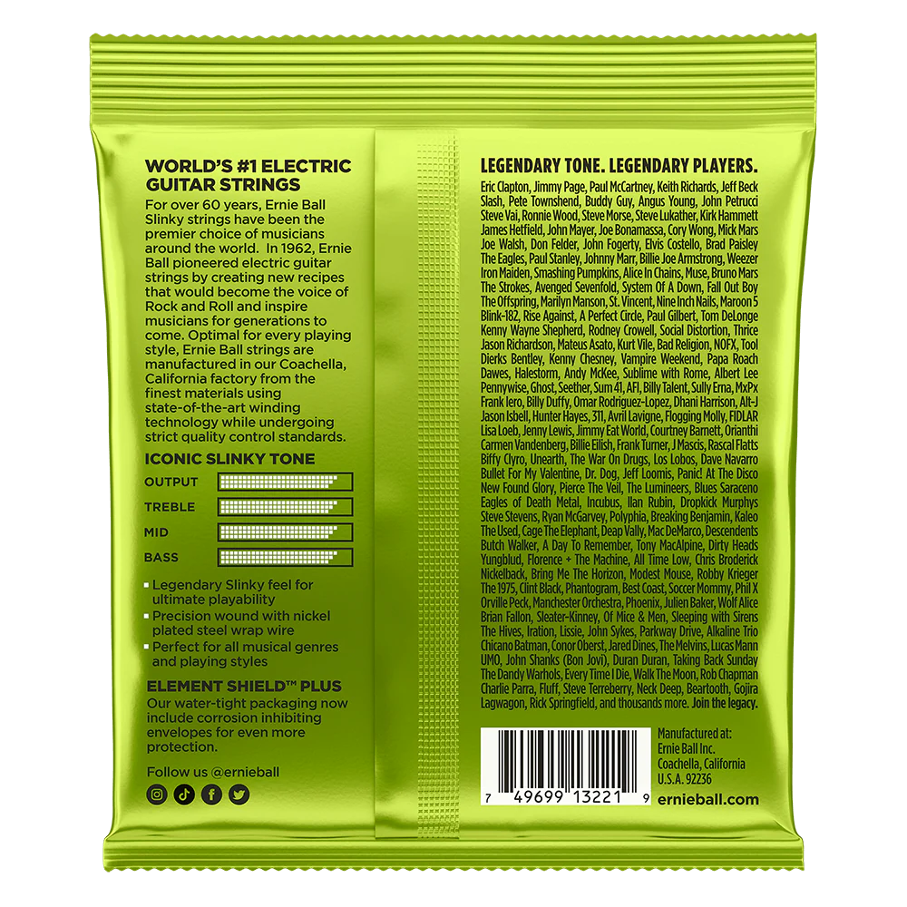 Ernie Ball Regular Slinky Nickel Wound Electric Guitar Strings 3 Pack - 10-46 Gauge - Image 2