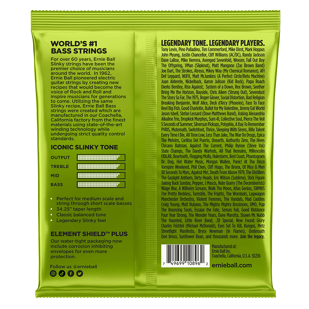 Ernie Ball Regular Slinky Nickel Wound Medium Scale Bass Strings - Image 2