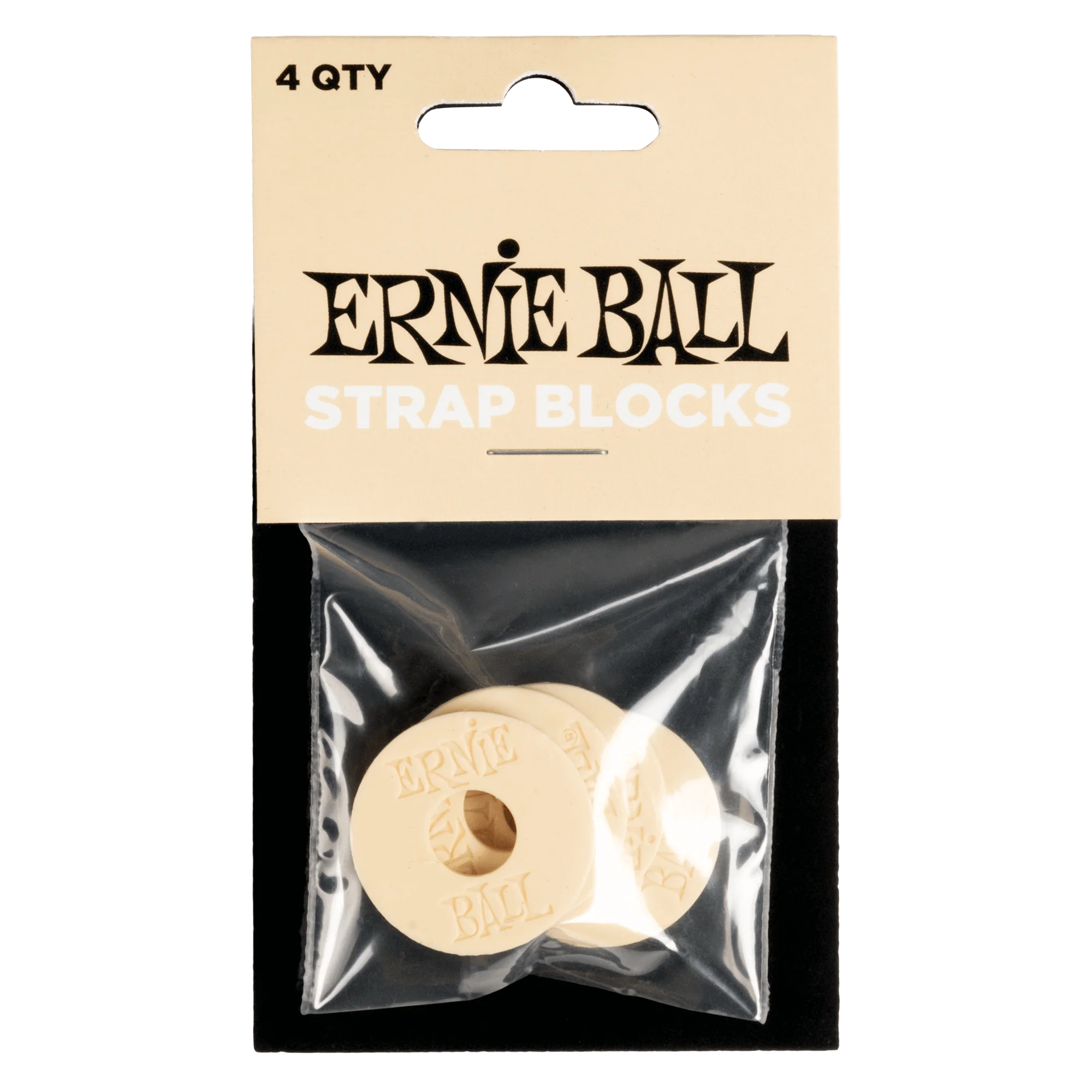 Ernie Ball Strap Blocks 4Pk - Cream