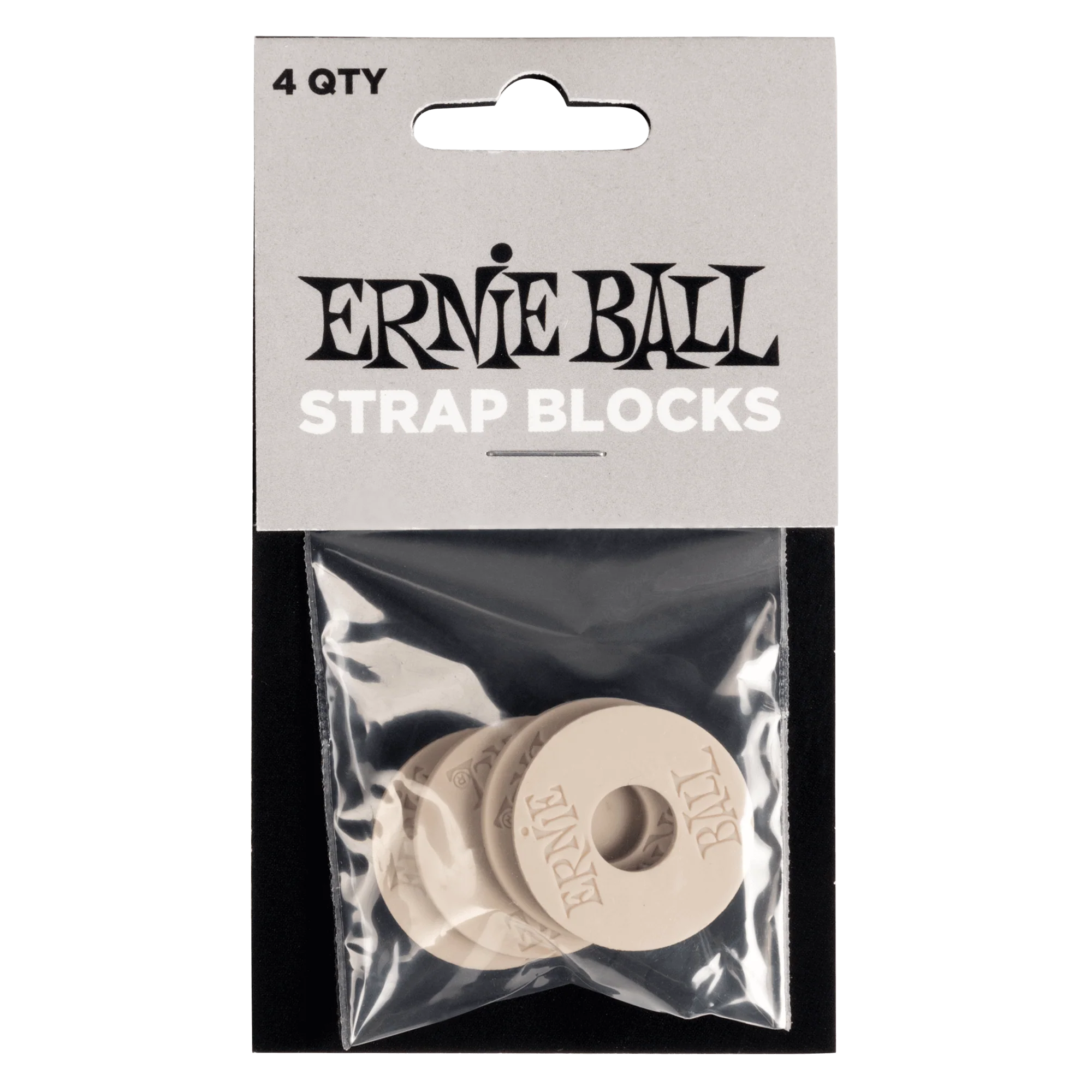 Ernie Ball Strap Blocks 4Pk - Gray