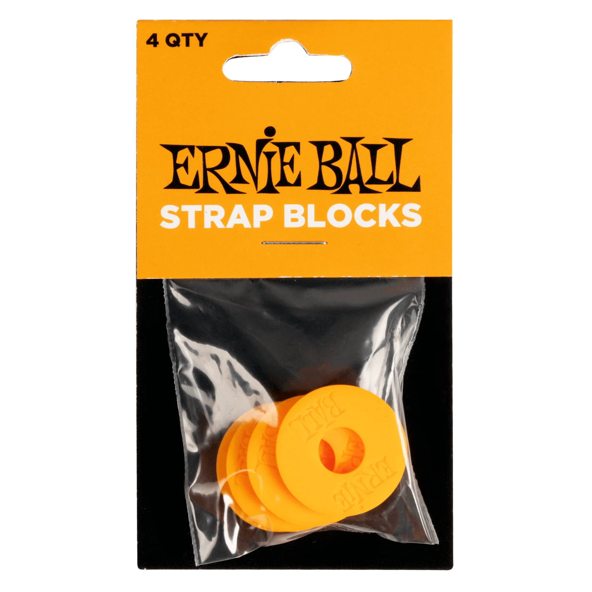 Ernie Ball Strap Blocks 4Pk - Orange