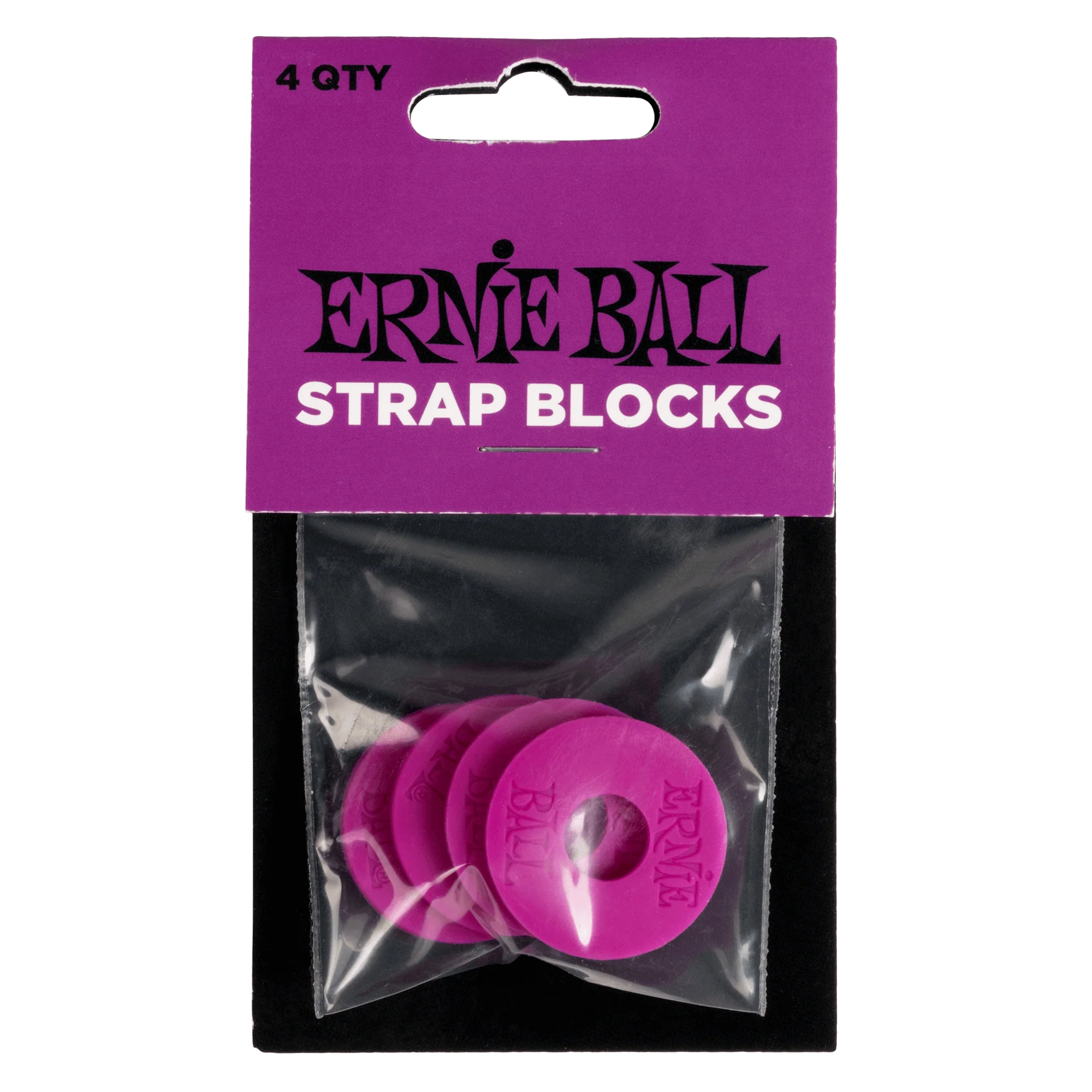 Ernie Ball Strap Blocks 4Pk - Purple