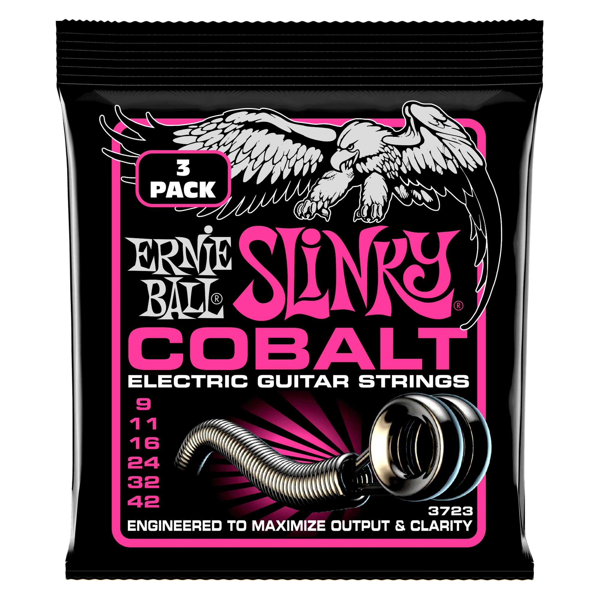 Ernie Ball Super Slinky Cobalt Elec Gtr Strings 3 Pk 9 42