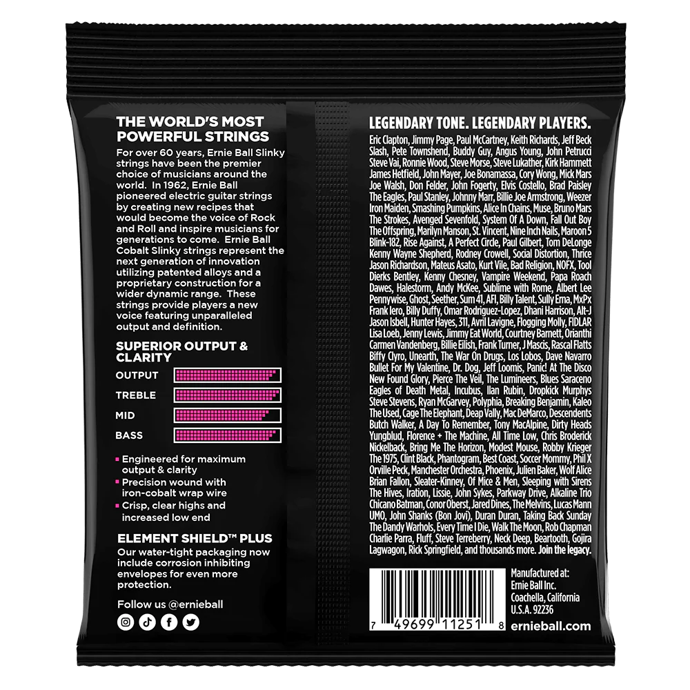 Ernie Ball Super Slinky Cobalt Elec Gtr Strings 3 Pk 9 42 - Image 2