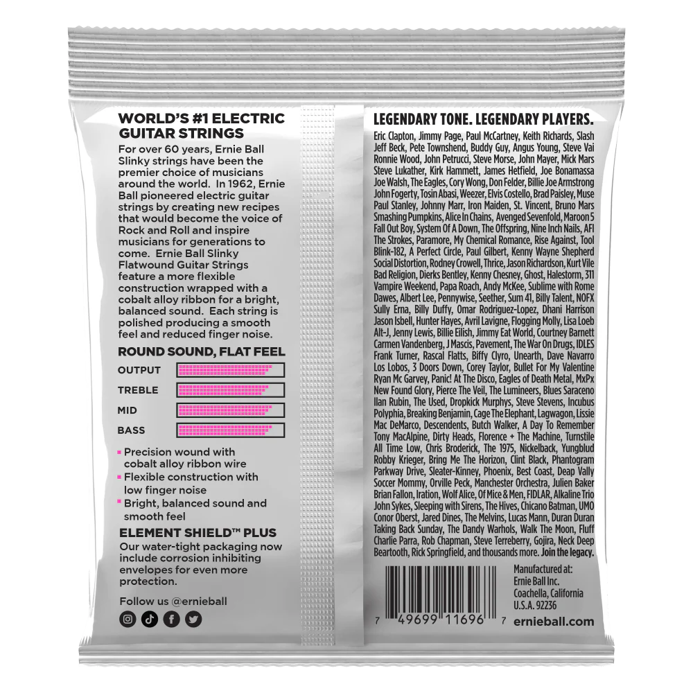 Ernie Ball Super Slinky Flatwound Electric Guitar Strings - 09 - 42 Gauge - Image 2