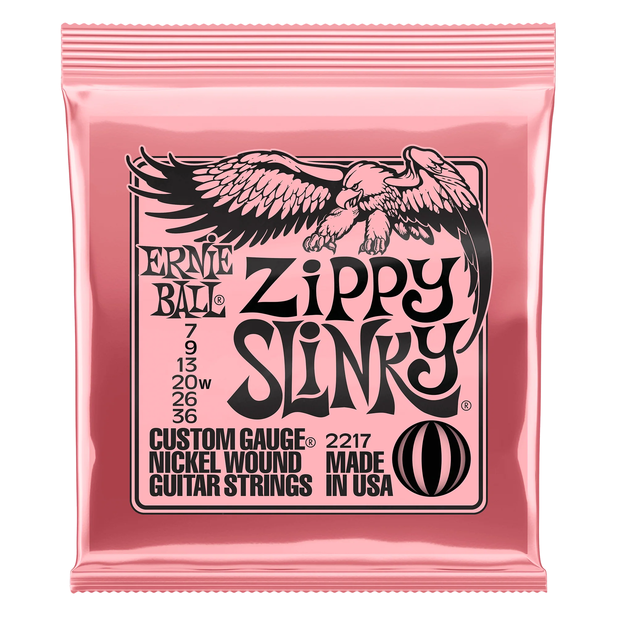 Ernie Ball Zippy Slinky Nckl Wnd Elec Gtr Strings 7 - 36
