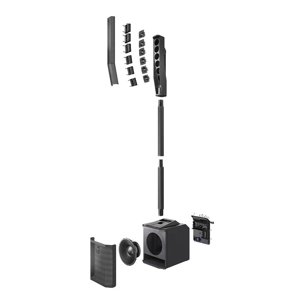 EV EVOLVE30M Loudspeaker Portable Column with QuickSmart DSP, 8-channel Mixer and Bluetooth - Black - Image 3